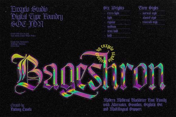 Bageshron Font: Medieval Meets Modern