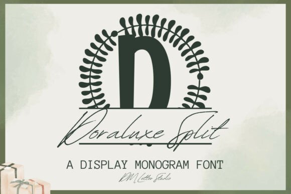 Doraluxe Split Monogram Font