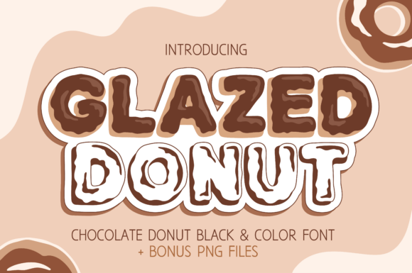 Glazed Donut Chocolate Font