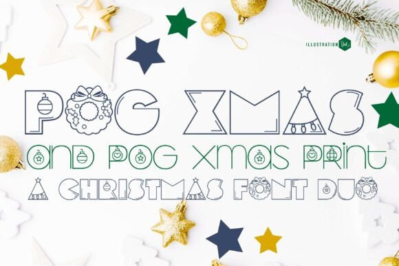Pog Xmas Duo Font for Holiday Campaigns