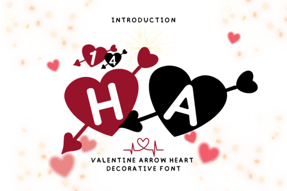 Valentine Arrow Heart Font
