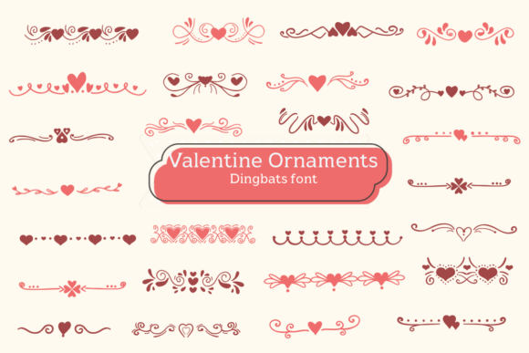 Valentine Ornaments Font for Business
