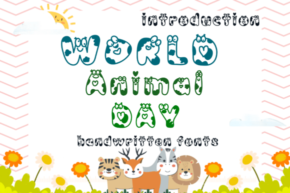World Animal Day Font for Creative Web Projects